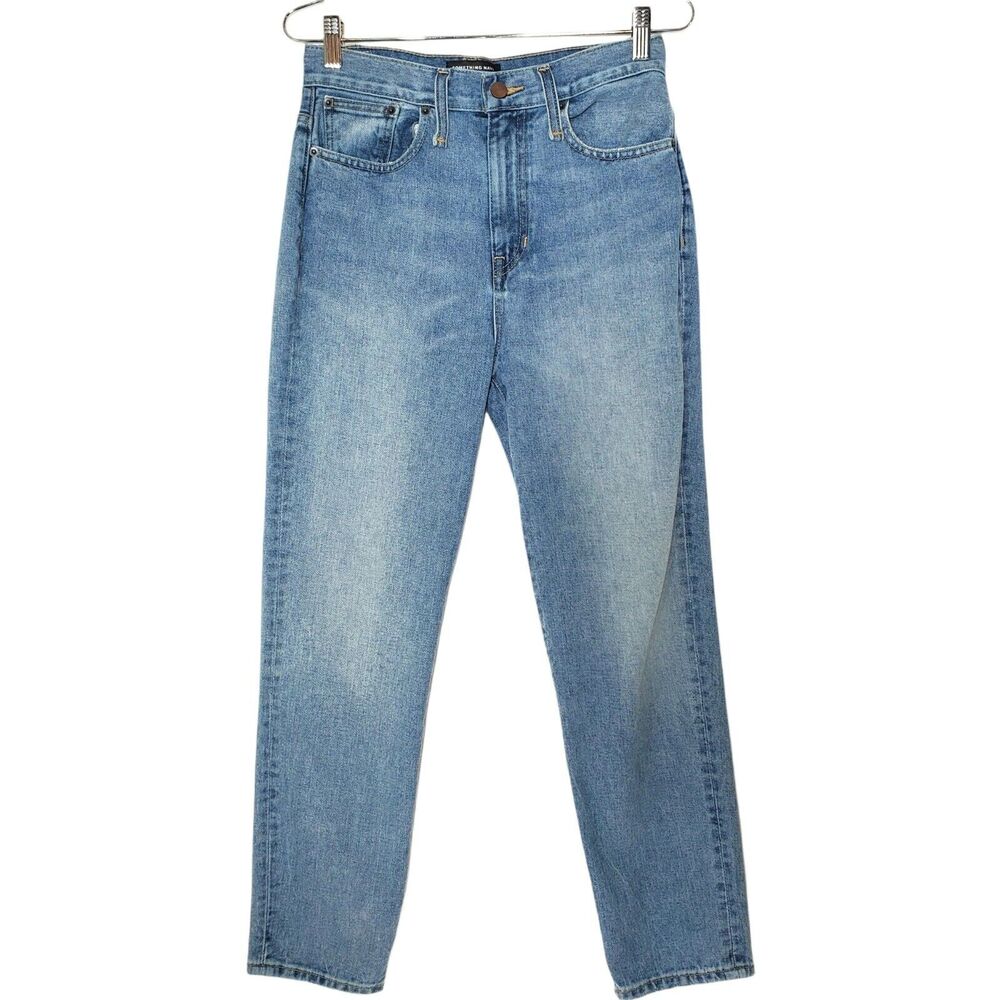 Something Navy Womens Jeans Size 2/26 High Rise Waist Light Wash